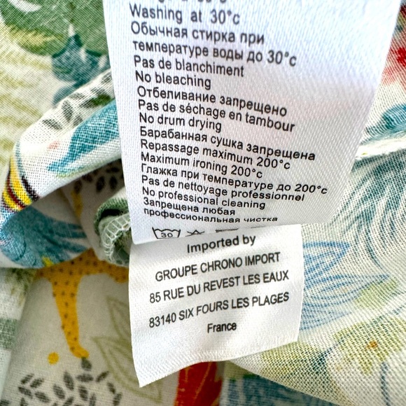Molly Bracken Jungle Tropical Print Multicolor Cotton Mini Dress Size Medium - Picture 13 of 16